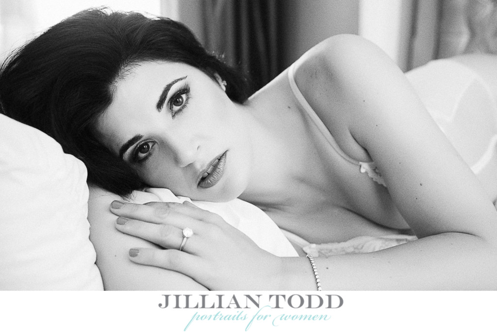 black and white bridal boudoir photography located in sacramento