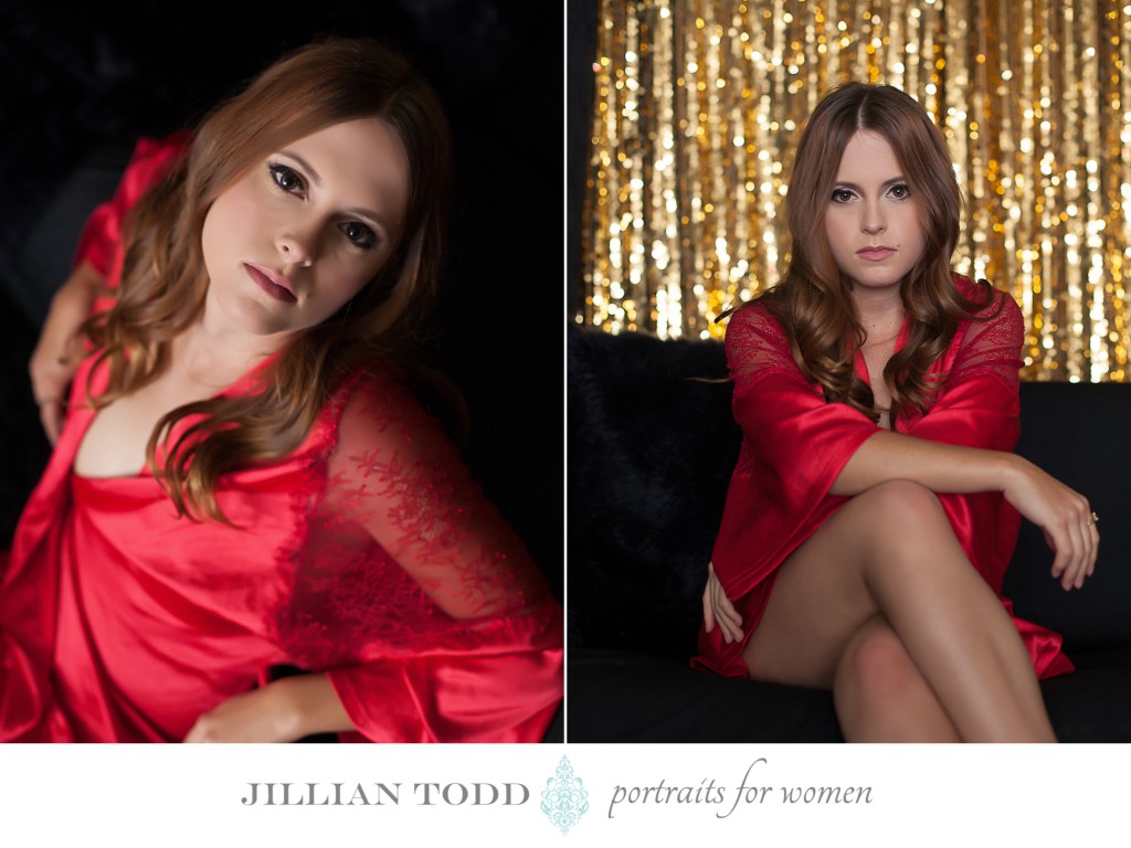 boudoir photography sexy red robe 